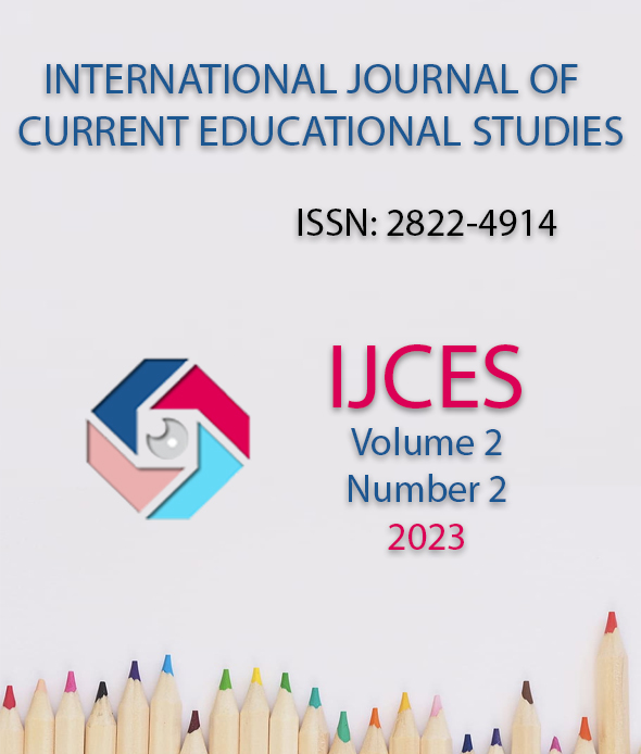 					View Vol. 2 No. 2 (2023): International Journal of Current Educational Studies (IJCES)
				